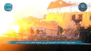 15-07-06 Al Nusrah targets Assad regime in Aleppo with guns and tanks