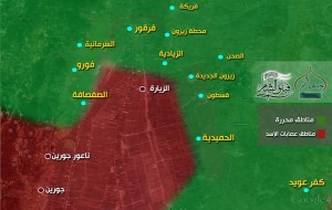 15-08-07 Faylaq al Sham map updated after 'liberation' of Qarqur