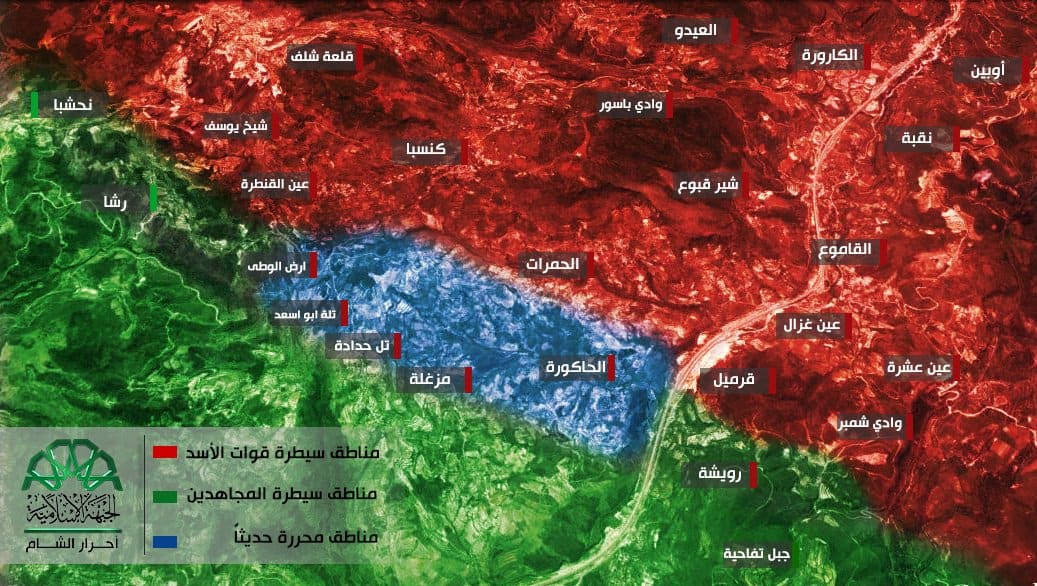 Sham Map Jihadists and other rebels attack Syrian regime positions in Latakia ...