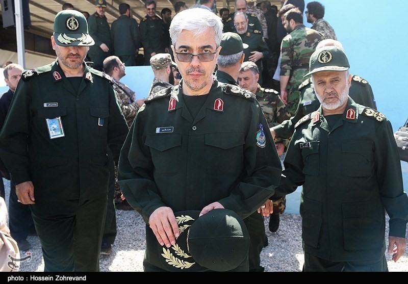 IRGC Major General Mohammad Bagheri at a meeting of senior commanders.