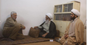 Abu Mehdi Muhandis meeting with Grand Ayatollah Bashir Hussain Najafi in Najaf. 