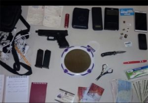 Equipment and material confiscated from the Islamic State safe house in Kermanshah, August 16.