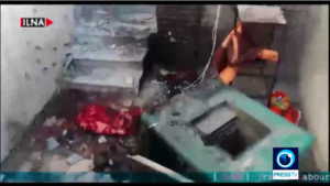 Footage from the house following the raid against purported Islamic State members.