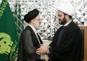 Ebrahim Raisi, influence cleric and the trustee of Iran's wealthiest religious foundation, received Iraqi militia leader Akram al Kabi in Mashhad on Sept. 1. 