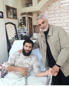 Soleimani visited IRGC member wounded in Syria.