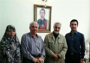 Qassem Soleimani visiting the family of the first regular Army fatality in Syria. 
