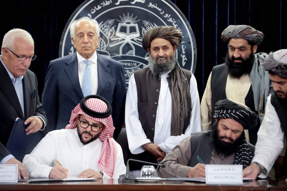 Former US ambassador Khalilzad visits Kabul, attends Taliban oil deal signing
